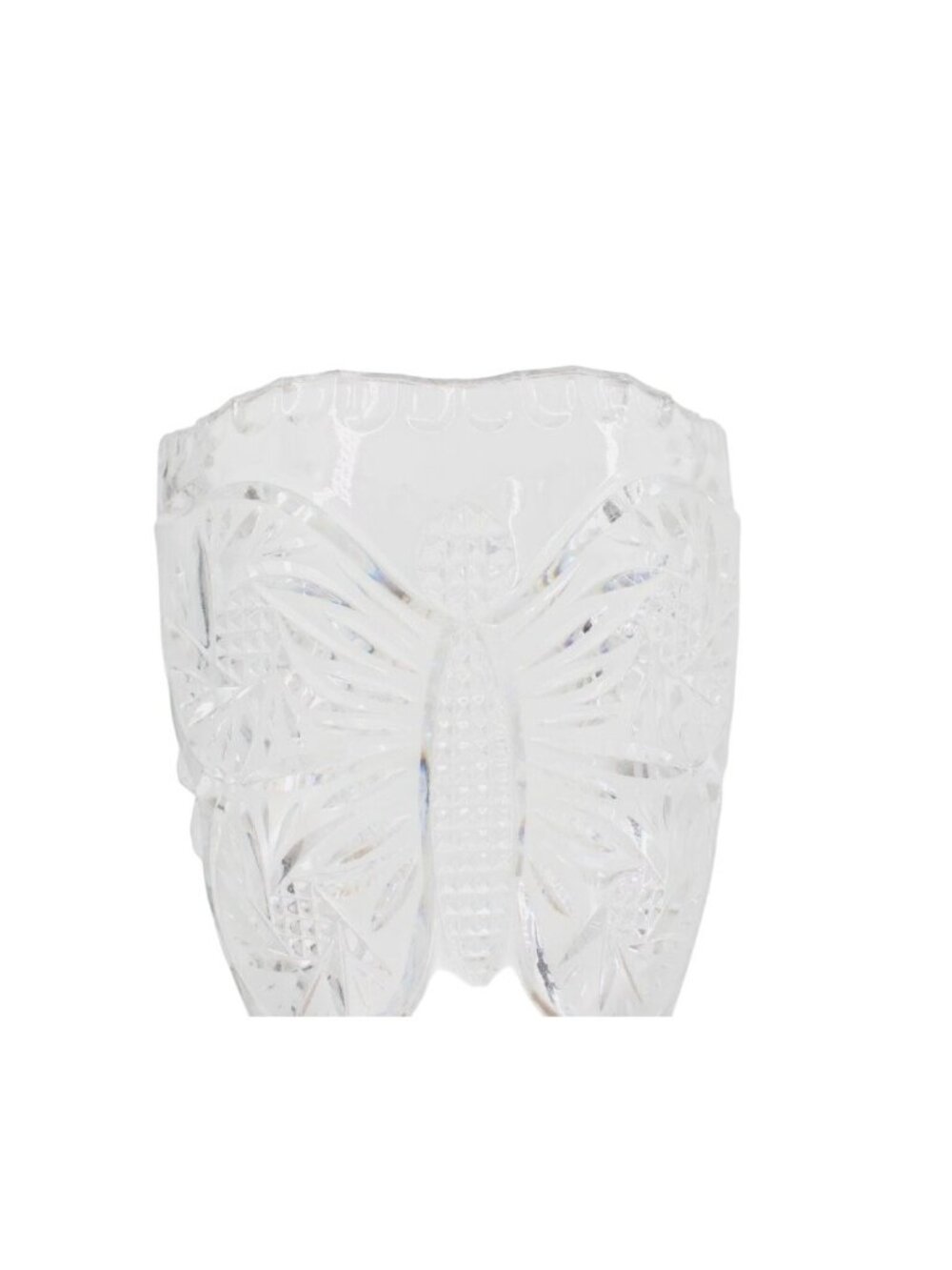 Price Creations Butterfly Vase Lead Crystal Germany Vintage Clear 94545